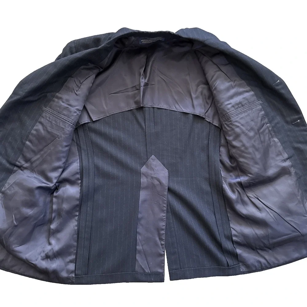 Brooks Brothers Golden Fleece 3-piece Suit Men 41R 32x29 Navy Pinstripe